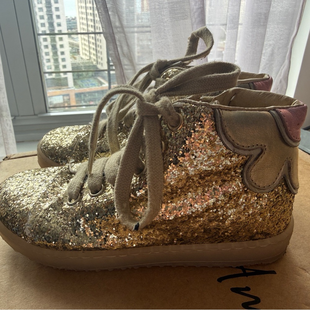Naturino Gold Glitter Kids' Sneakers